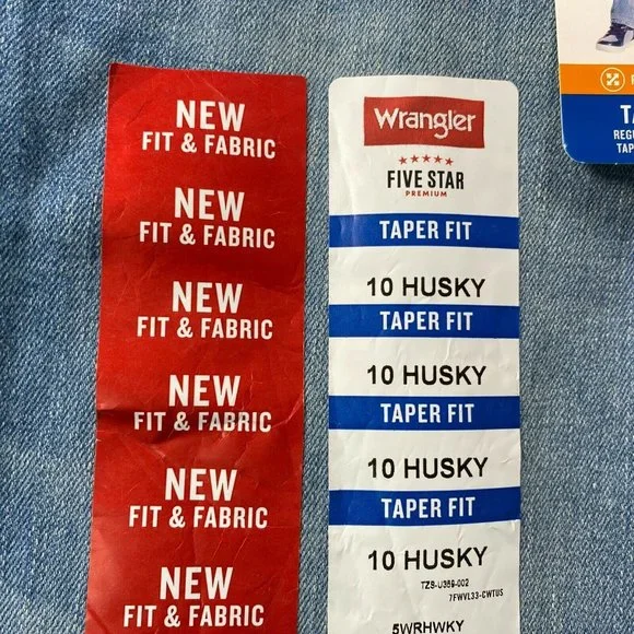 New Wrangler Jeans Boys 10 Husky Taper Fit Stretch - Picture 3 of 9